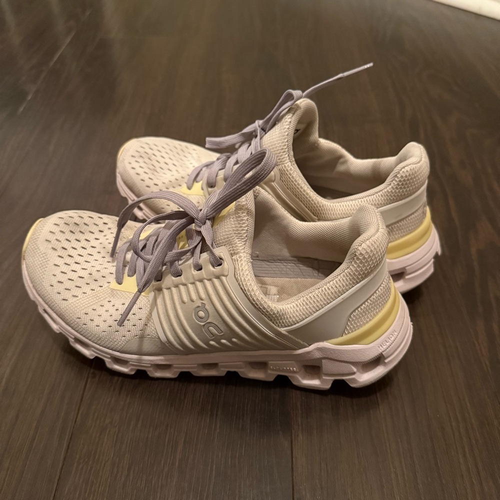 On CLOUDSWIFT 2.0 Women's RUNNING Shoes WHITE LIMELIGHT - Picture 5 of 7